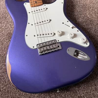 Fender Vintera Road Worn Mischief Maker Stratocaster 2021 - Metallic Purple image 1