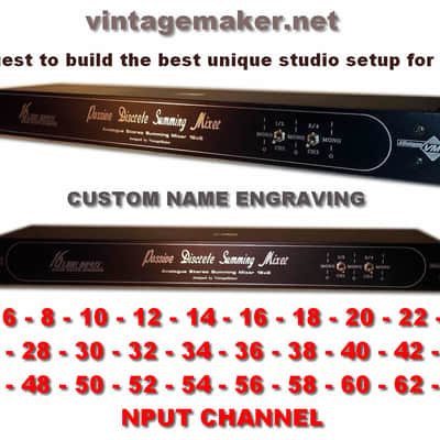 16 input - 2 Out - Analog Summing Box Mixer for DAW - Synth - Drum Machine - DSUB In TRS Out - Passive Rackmount  - Order and customize yourself! image 2