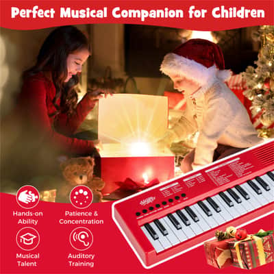 Ozici 37 Keys Kids Electronic Keyboard with Microphone, 8 Tones & 8 Rhythms Piano Toy image 5