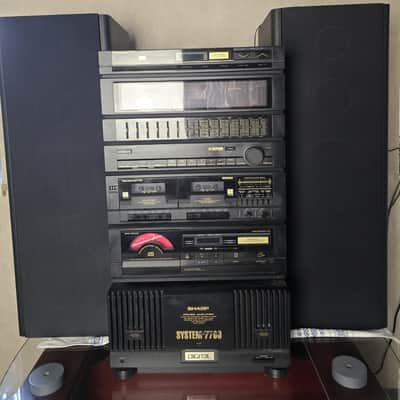 System Sharp 7700 Rare Vintage Set Cassette Deck+Tuner+CD+Amplifier+Sound Japan image 13