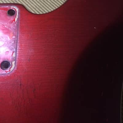 Vintage Fender Precision Bass Body 1971-1973 Candy Apple Red RARE image 9