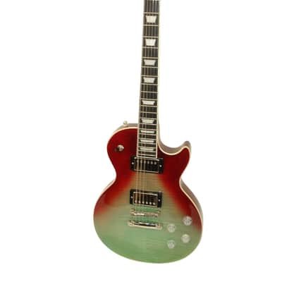 2021 Epiphone Les Paul Modern Figured Electric Guitar, Blueberry Fade image 1