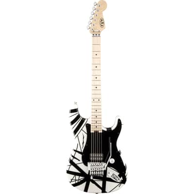 EVH Striped Series WBS White/Black Stripes - Electric Guitar image 1