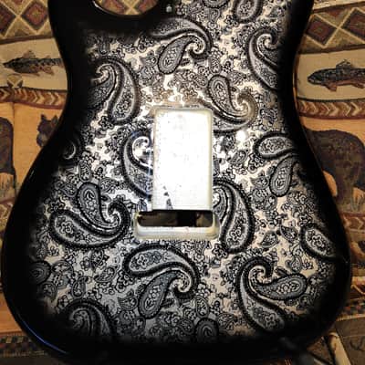 Stratocaster Style Black Paisley Guitar Body New image 6