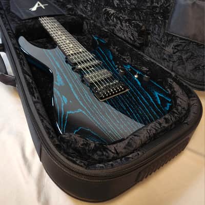 Tom Anderson Angel Player 7, Swamp Ash Body, HSH, Black w/Bora Dog Hair, Logo Bag image 2