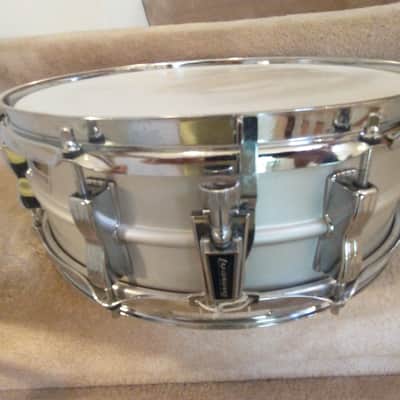 Ludwig Vintage Acrolite aluminum snare drum pointed corner badge mid-70s very clean! image 10