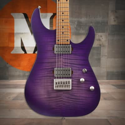 Schecter C-1 Standard Plus Transparent Purple Burst Electric Guitar (3935) image 1