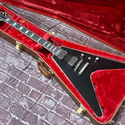 Epiphone Flying V Prophecy 2024 Black Aged Gloss w/ UPGRADED GIBSON CASE New Unplayed 6lbs12oz #158 image 7