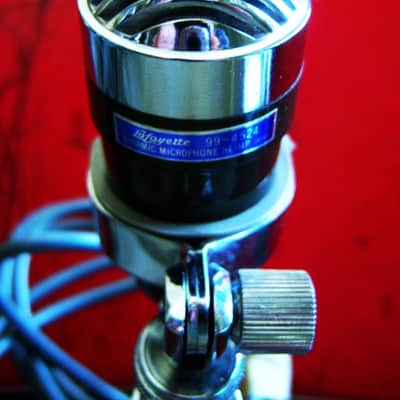 Vintage 1960's Lafayette 99-4524 dynamic harp microphone High Z harp mic w accessories Calrad Aiwa Olson Shield # 1 image 6