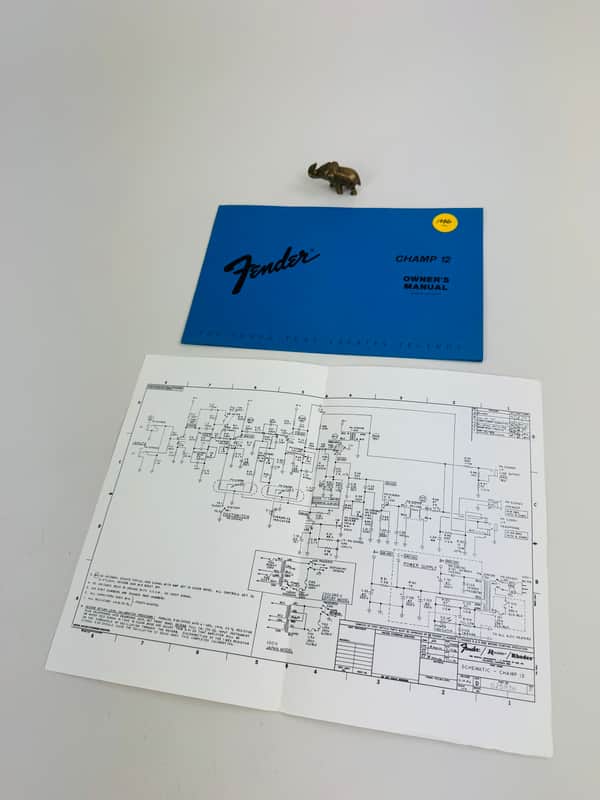 Fender Champ 12 Owner’s Manual & Schematic Set 1986 image 1