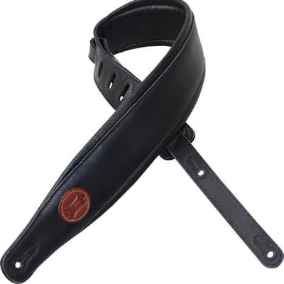 Levy's Leathers MSS2-BLK Garment Leather Guitar Strap,Black image 6