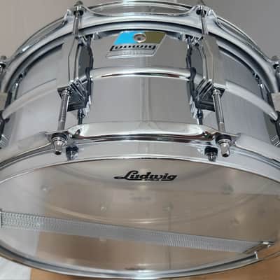 Ludwig LM402 Blue/Olive Badge 6.5x14" Supraphonic 10-Lug Aluminum Snare Drum | NEW Authorized Dealer image 12