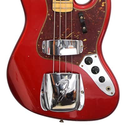 Fender Jazz Bass 68 JRNY Aged Candy Apple Red image 2