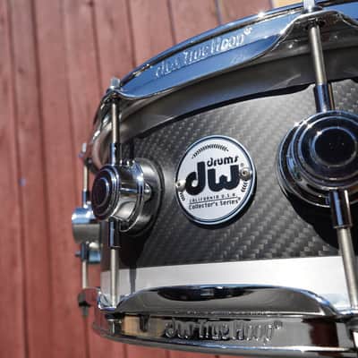 DW USA Collectors Series RARE 5.5 x 14" Carbon Fiber Edge Snare Drum image 5