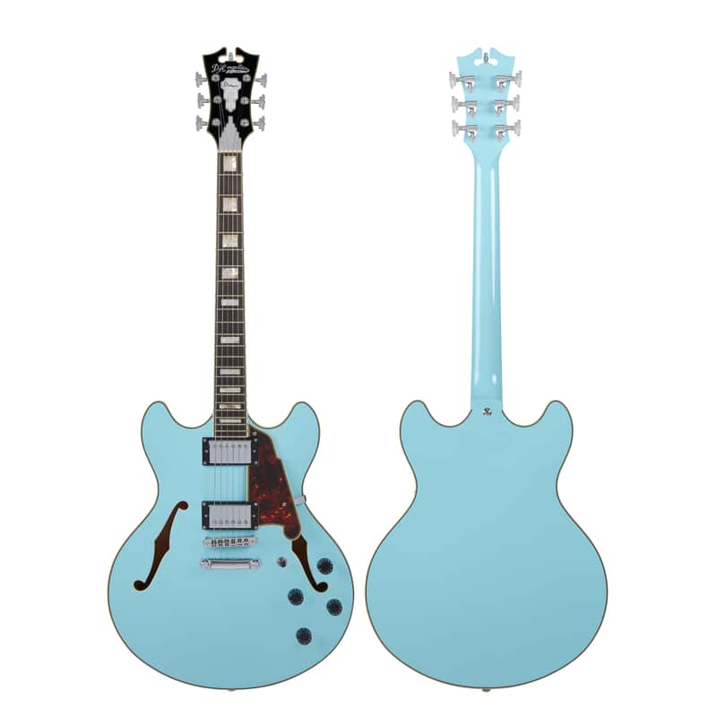 D'Angelico DAPDCSKBCS PREMIER DC Double Cutaway Semi-Hollow Body Maple Neck 6-String Electric Guitar w/Gig Bag image 1