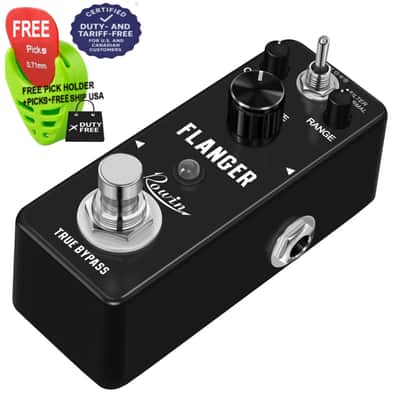 Rowin FLANGER Vintage Analog Flanger with Static Filtering Guitar Effect Pedal True Bypass LEF312, FREE PICKS + HOLDER+ FREE SHIP USA