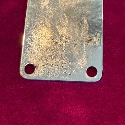 1968 Fender F Neck Plate + Screws Four Bolt Stratocaster Telecaster Precision Jazz Bass image 4