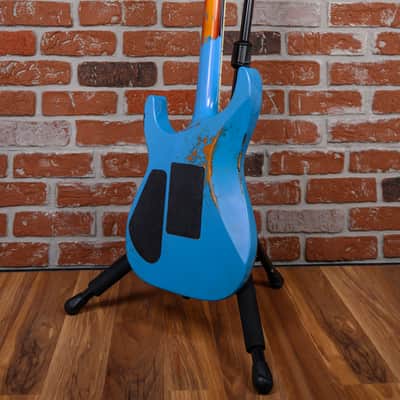 Jackson USA Custom Shop SL 2H FR Soloist Robin Egg Blue over 3-Tone Sunburst Nitro Tour Relic 2026 w/OHSC image 8