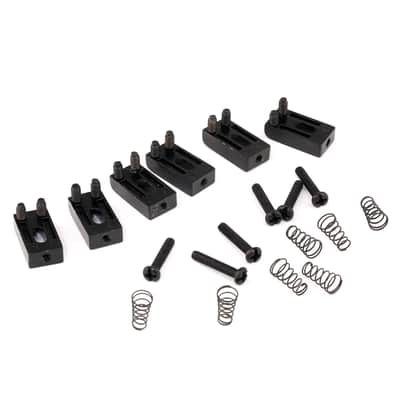 Musiclily Metal Tremolo Bridge Saddle For Fender Strat Electric Guitar Parts,Black (Pack of 6) image 3