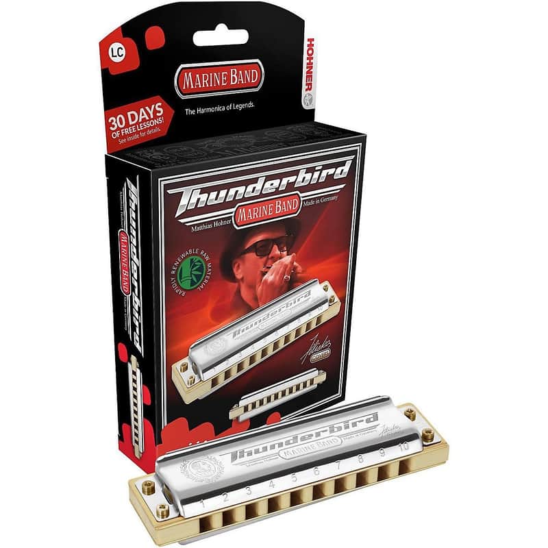 Hohner M2011BXL-E Marine Band Thunderbird Harmonica - Key of Low E image 1