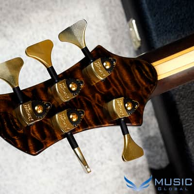 Roscoe SKB Signature V Exhibition Grade Quilt Maple Top-Black Gold image 6