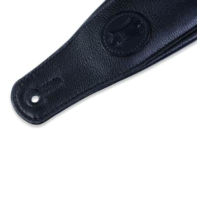 Levy's 3" Wide Black Garment Leather Guitar Strap image 3