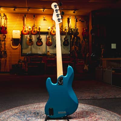 2017 Fender American Elite Jazz Bass, Ocean Turquoise w/ OHSC - Used image 4