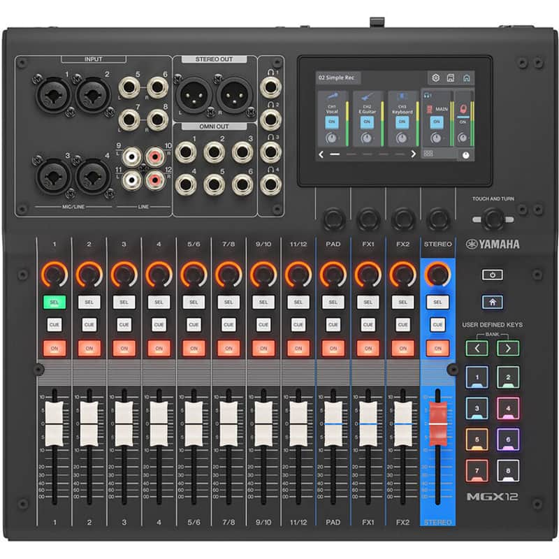 Yamaha MGX12 18-Channel Digital Mixing Console with Audio Interface Black image 1