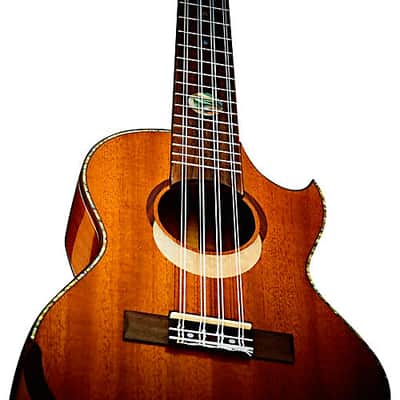 Ortega Traditional Series - Made in Spain Solid Top Thinline Acoustic-Electric Classical Guitar w/ Bag image 3
