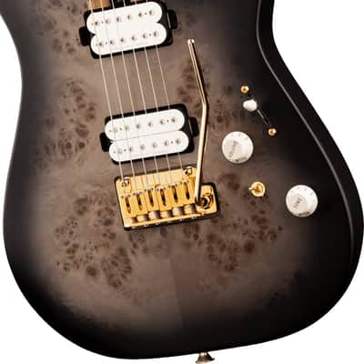 Charvel Pro-Mod DK24 HH 2PT CM Poplar Burl - Transparent Black Burst image 6
