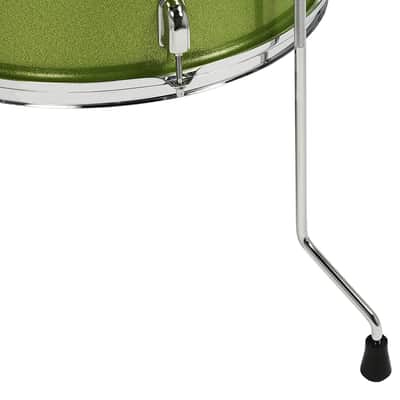 Pacific Drums Center Stage Complete Drumkit, 5 Drum Set, Electric Green Sparkle, 7x10, 8x12, 12x14 Floor, 14x20 Kick, 5x14 Snare (PDCE2015KTEL) image 4
