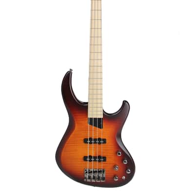 MTD Kingston Kingston Saratoga Deluxe 4 Deep Cherry Burst Satin, Maple Fretboard image 10