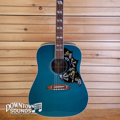 Gibson Hummingbird Standard Acoustic/Electric Guitar with Gibson Hard Case - Translucent Teal image 2