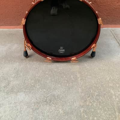 Sonor Vintage Hilite Classic Copper series  1990 Red stain wood with copper hoops image 17