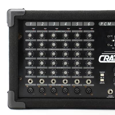 Used AS/IS Crate PCM-6 Black Powered Mixer image 2