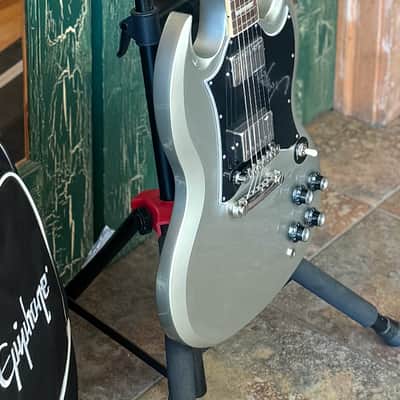 Epiphone SG Sandard Electric Guitar Silver Mist With Soft Epiphone Logo Case image 3
