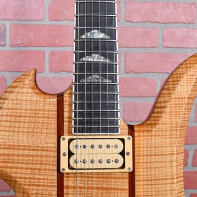 B.C.Rich USA Mockingbird Supreme Flame Maple Top Transparent Natural 1999 w/OHSC image 9