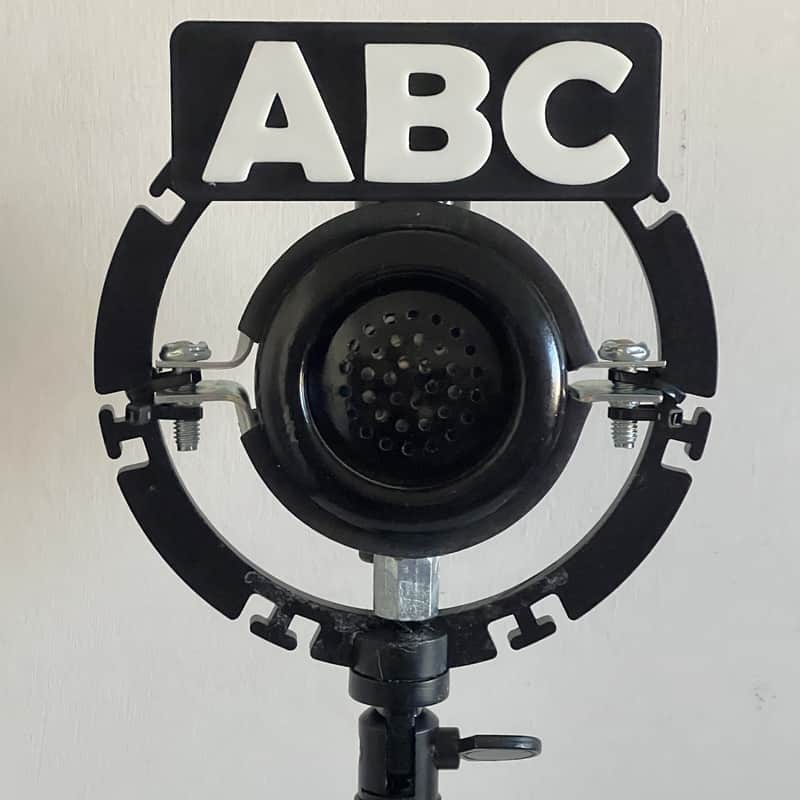 Vintage 1950s Western Electric Dynamic Microphone, Ring mounted, works, ABC image 1