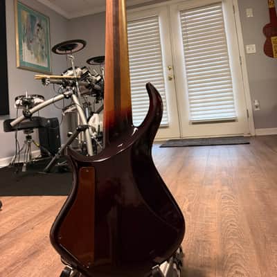 Warrior Custom Build DM 6 String Bass 2000s - Quilted Red image 7