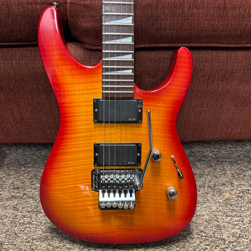 Jackson X Series DX10D Dinky Japan 2006 Amber Sunburst w/Jackson Case image 1