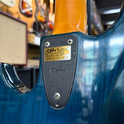 G&L USA El Toro Bass Guitar 1985 Transparent Blue w/Original Hard Case image 16