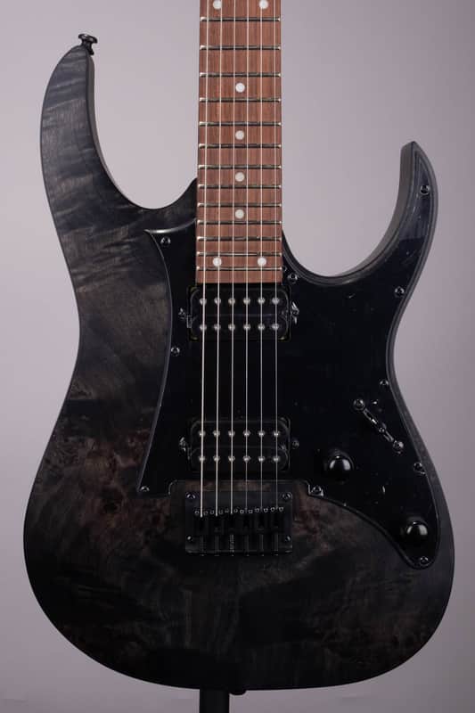 Ibanez RGR431PB RG Electric Guitar – Charcoal Gray Flat w/ Poplar Burl Top image 1