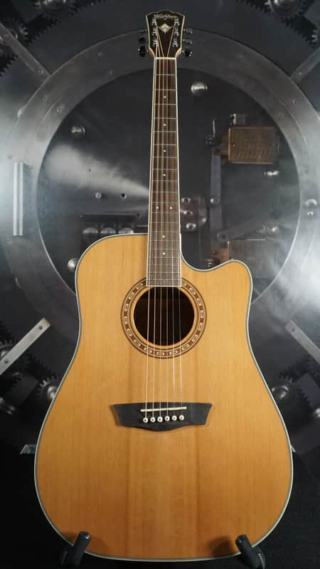 Washburn WD11SCE Acoustic Electric Guitar – Solid Spruce Top – Cutaway – Fishman 301T – w/ Gator Soft Case image 1