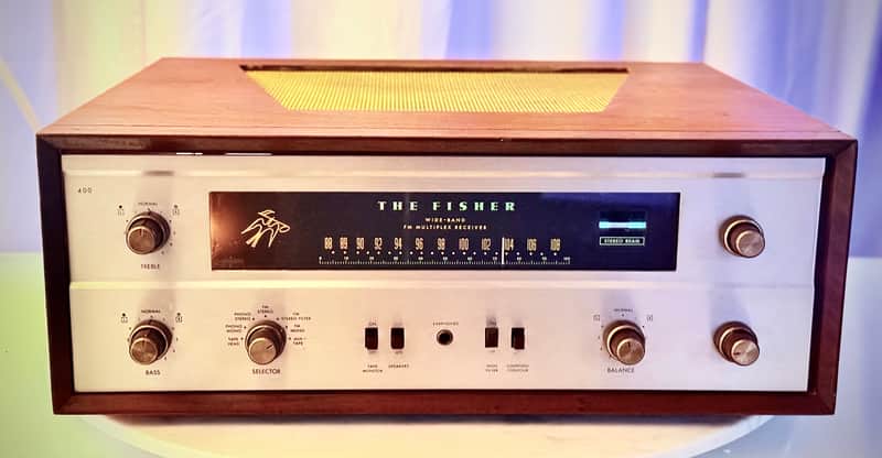 🎶✨ Fisher 400 Tube Stereo Receiver w/ Wood Case — Serviced, Partial Recap, 4 Tubes Replaced, Cleaned & Tested