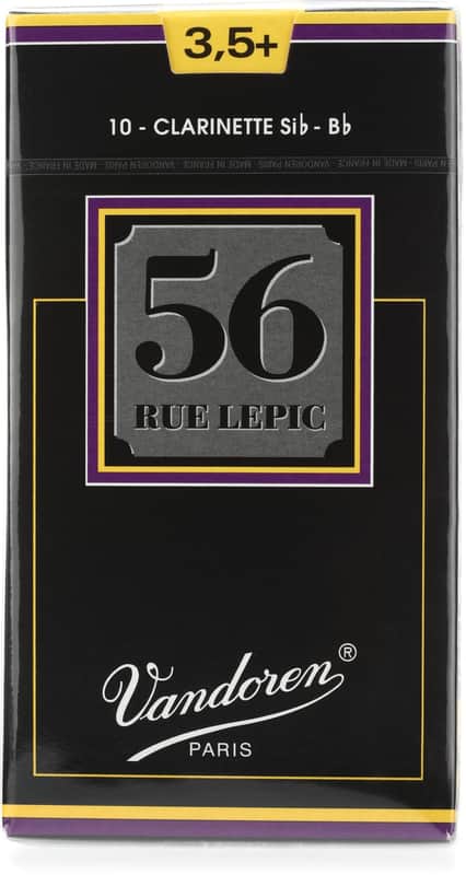 Vandoren CR5035+ 56 Rue Lepic Bb Clarinet Reed - 3.5+ (10-pack) (3-pack) Bundle image 1
