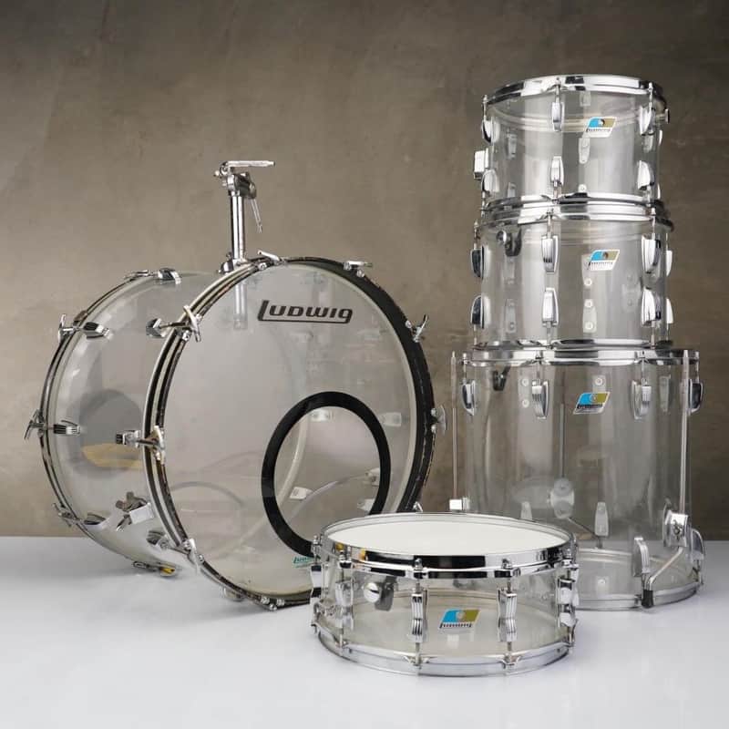 1976 Ludwig Vistalite Clear 5pc Drums #59091 image 1