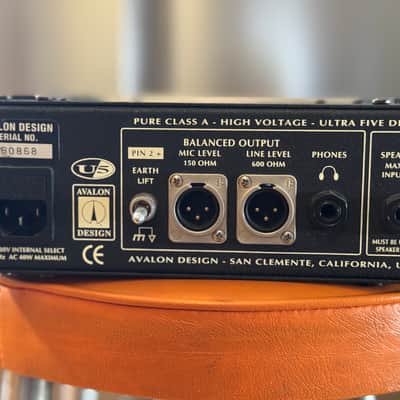Avalon U5 Class A DI and Instrument Preamp — Owned From New, Rack Ears Included image 5