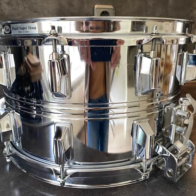 Pearl S-714ED snare 14x8” steel shell 1985/86 - Chrome image 6