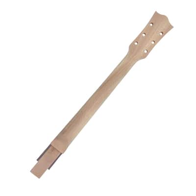 Mahogany Electric Guitar Neck 22 Frets 24.75 Inch Scale Rosewood Fretboard with Binding Normal Nut Set-In Heel Guitar Parts Replacement Unfinished (Trapezoid Inlay) image 9