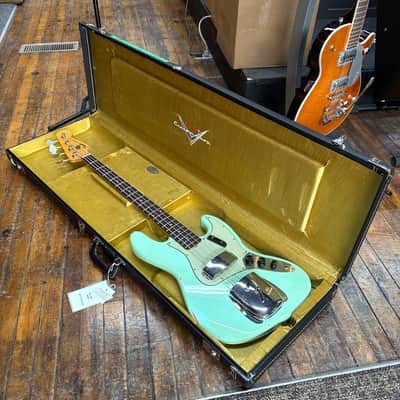 Fender Custom Shop Limited 1964 Jazz Bass Relic Aged Surf Green w/Hard Case image 9